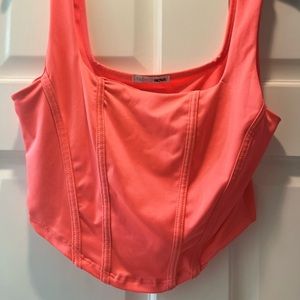 Fashion Nova Bright Pink Corset Top